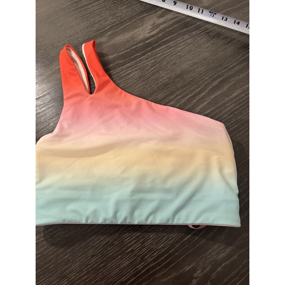 FABLETICS HARLOW ONE SHOULDER REVERSIBLE SPORTS BRA WOMEN'S SIZE LARGE